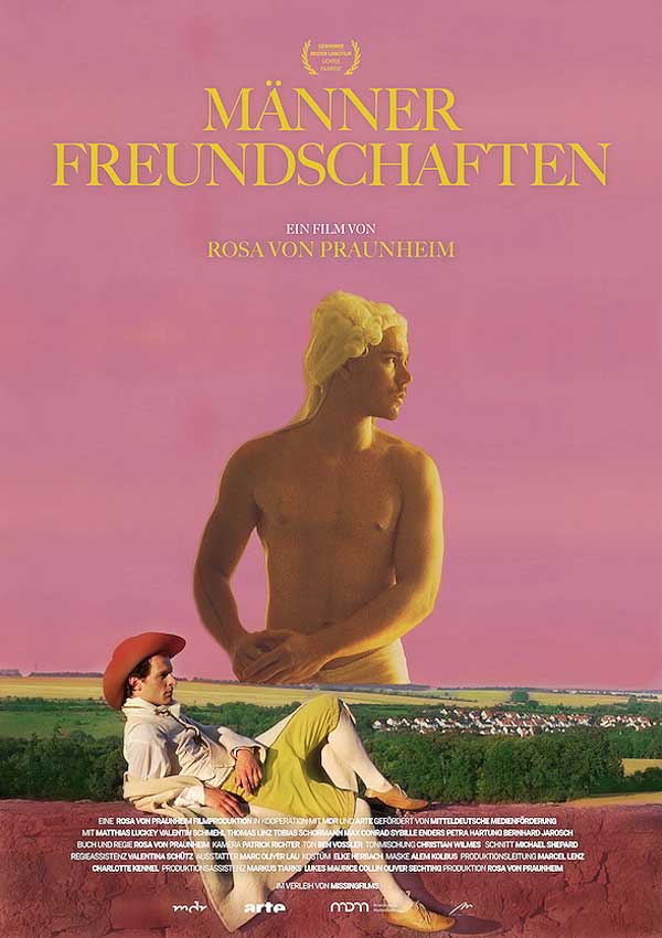 Film Poster MÄNNERFREUNDSCHAFTEN von Regisseur Rosa von Praunheim über die Freundschaften unter Weimarer Schriftstellern