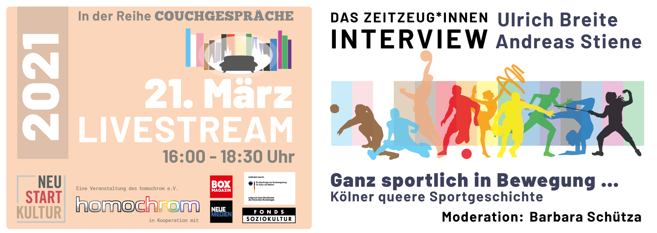 Couchgespräche März 2021 – Queerer Sport in Köln