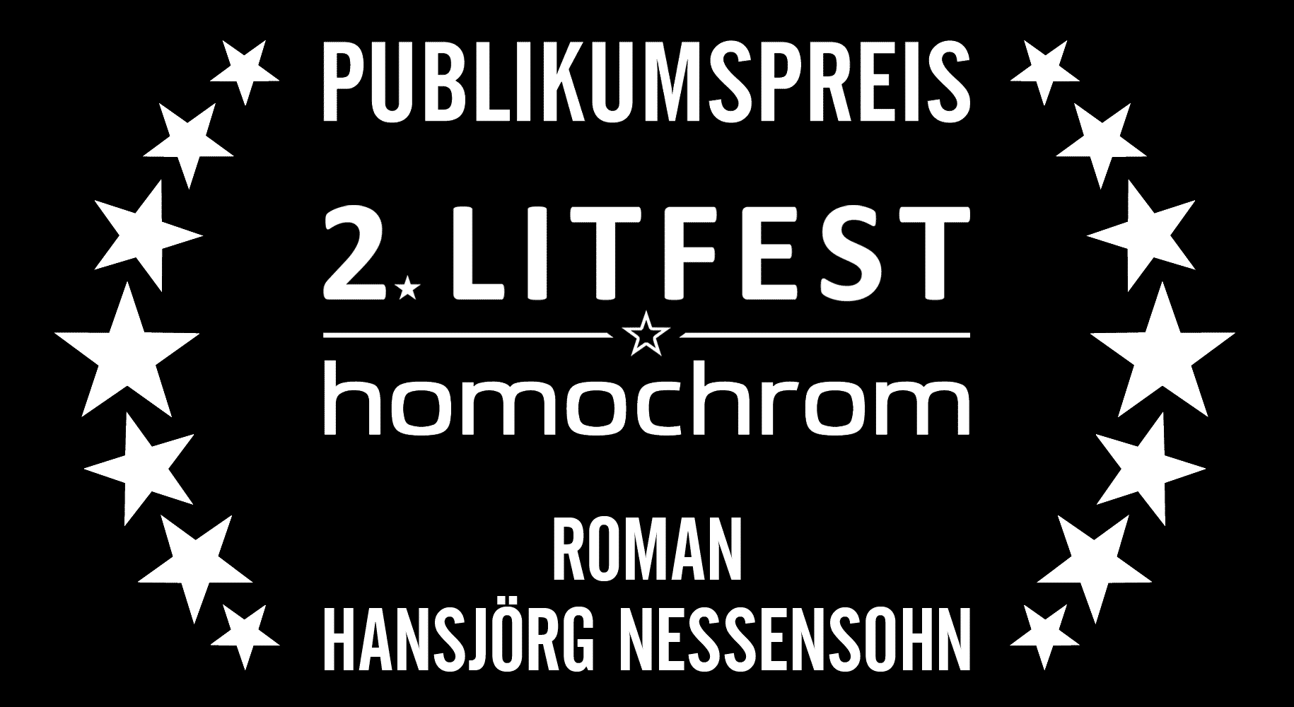 Der Publikumspreis Chromie des 2. Litfest homochrom in der Kategorie »Roman« geht an den Kölner Autor Hansjörg Nessensohn für seine Lesung aus seinem dritten Buch »Mut. Machen. Liebe.«